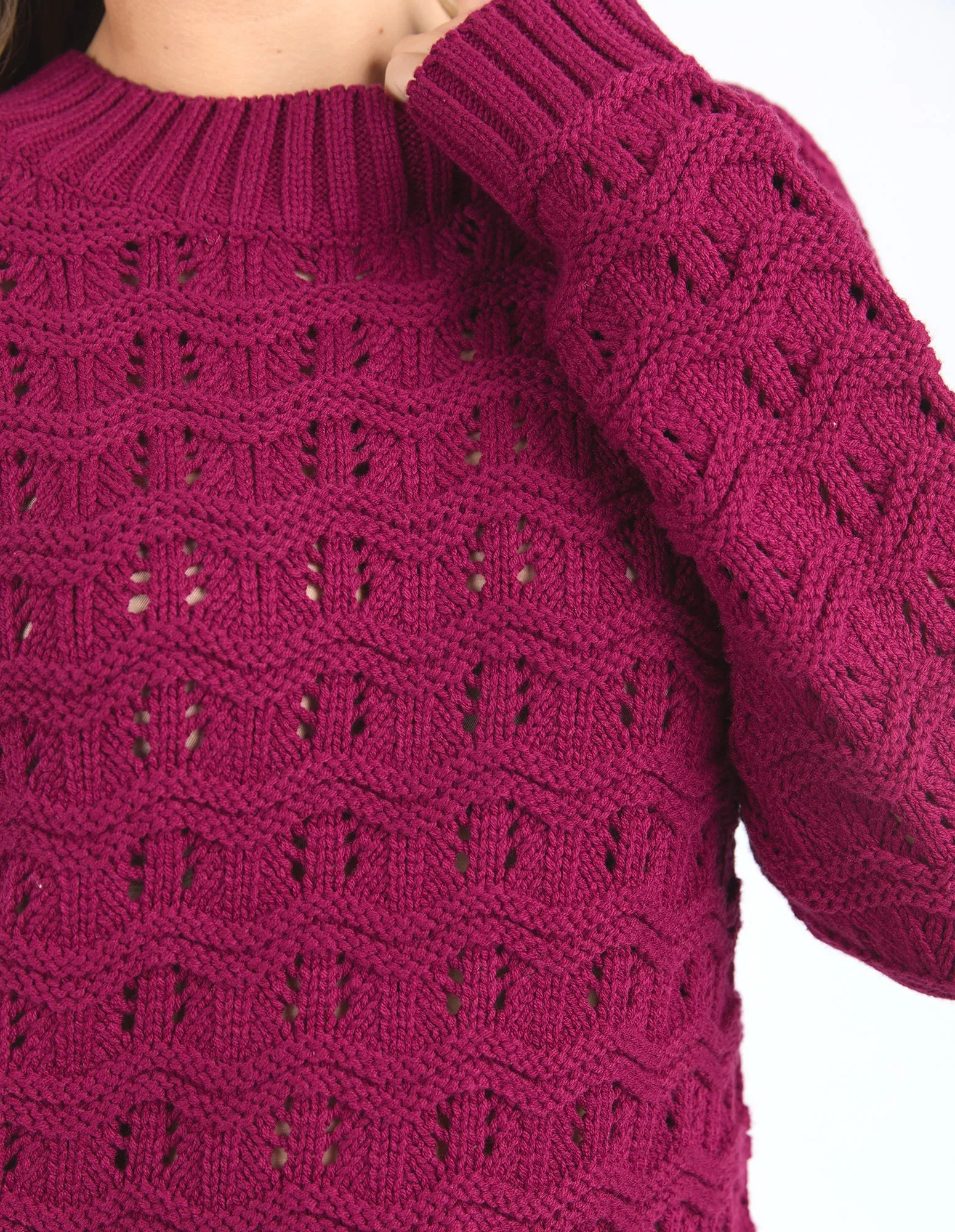 Foxwood Carter Knit Beetroot Red