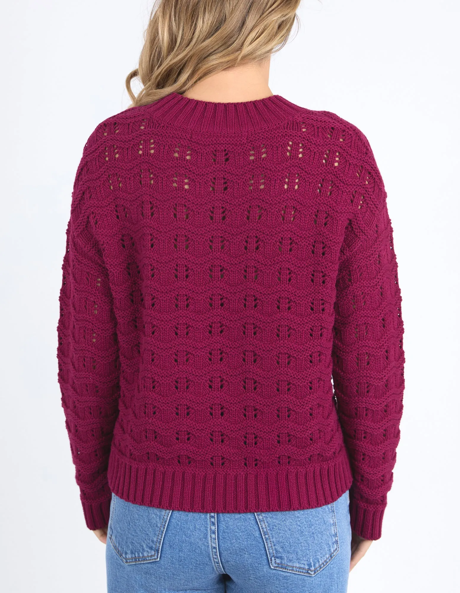 Foxwood Carter Knit Beetroot Red