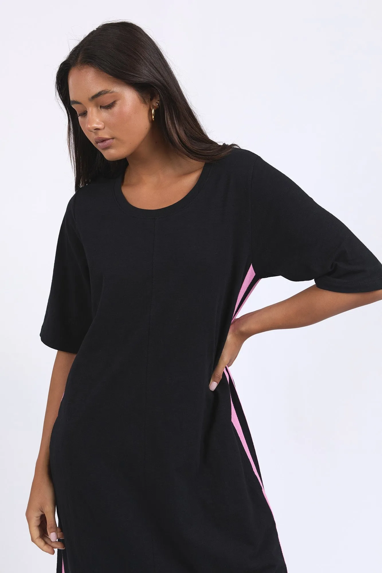 Foxwood Recovery 3/4 Sleeve Dress Black W/