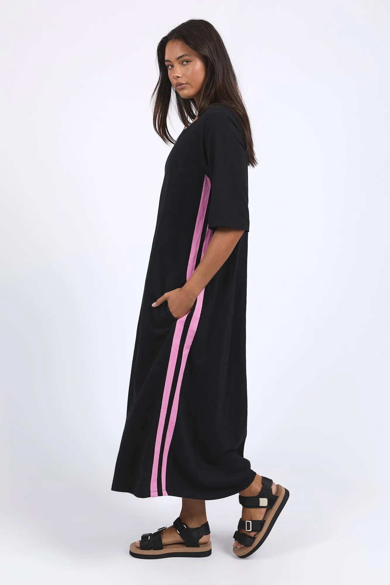 Foxwood Recovery 3/4 Sleeve Dress Black W/