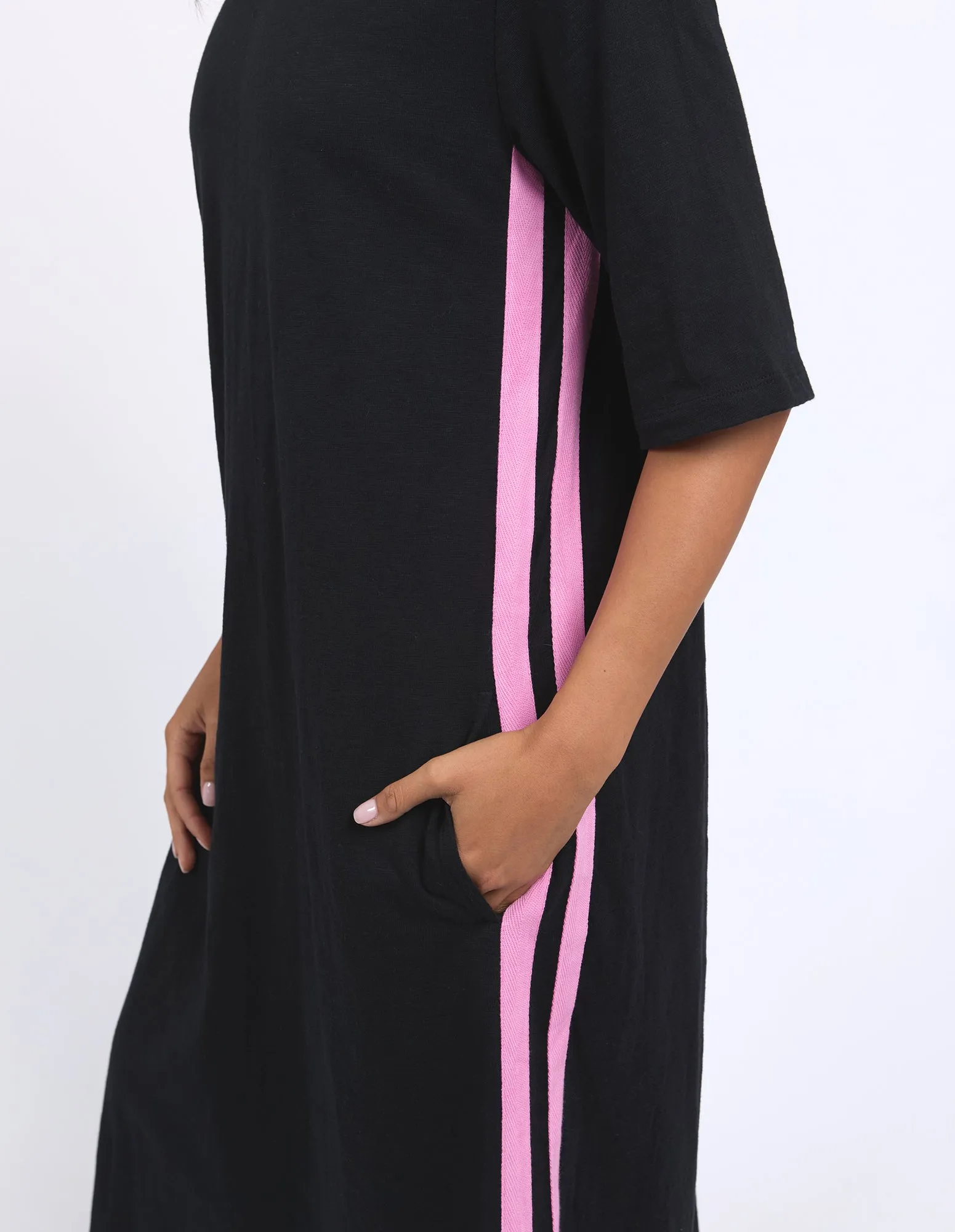 Foxwood Recovery 3/4 Sleeve Dress Black W/