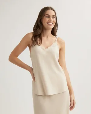Frayed Cami - Linen Sand