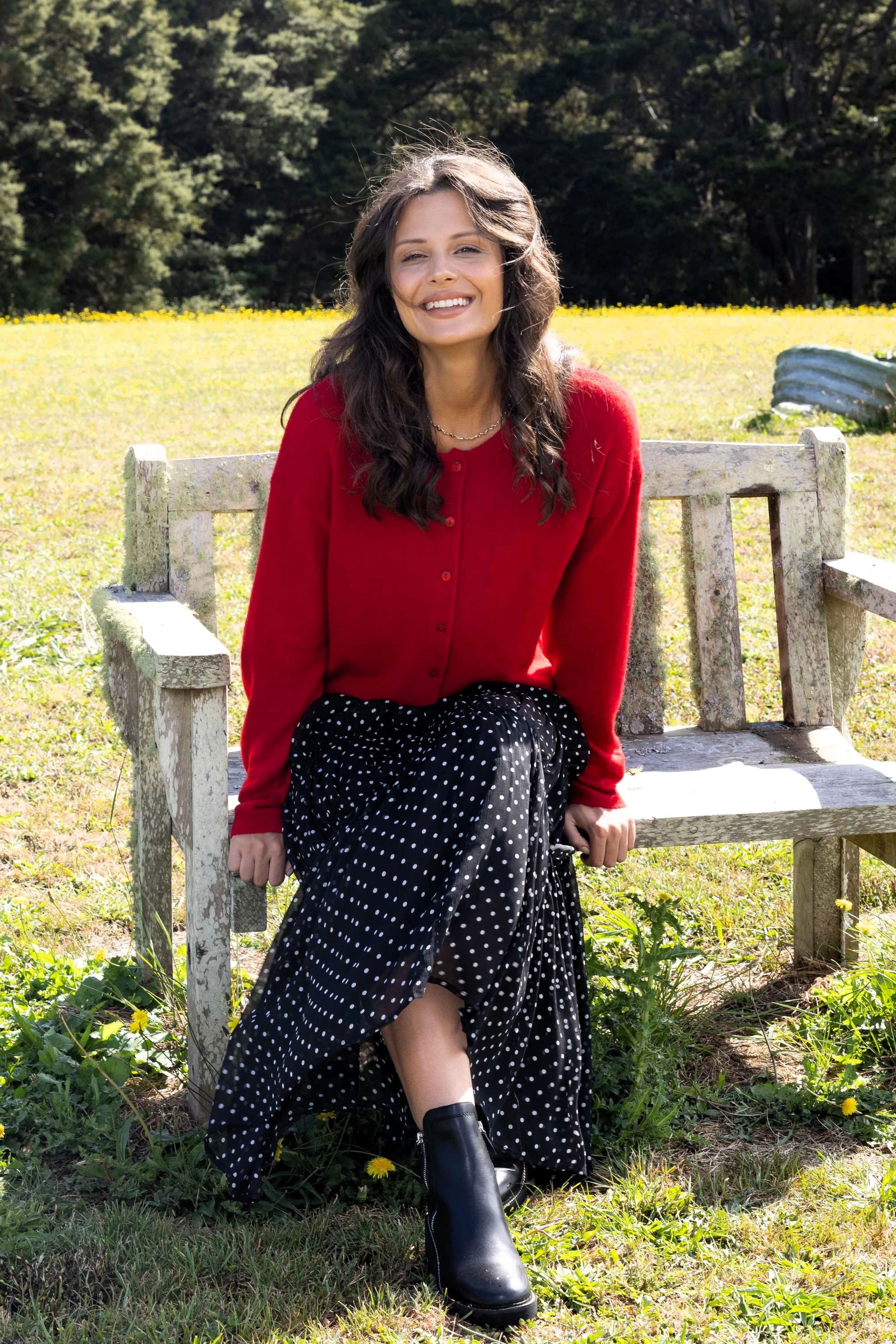 Gloss The Label Francesca Cardigan Red