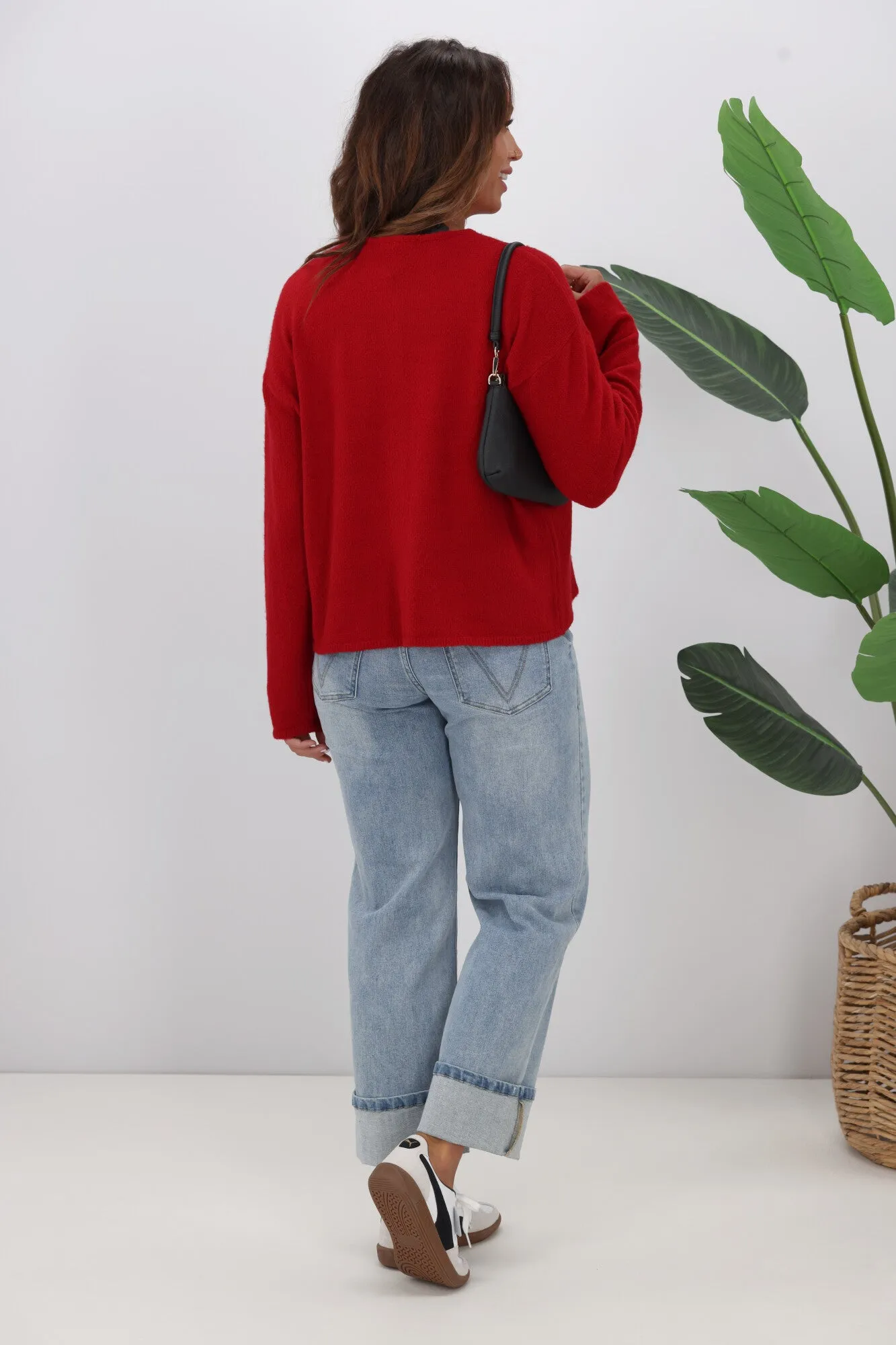 Gloss The Label Francesca Cardigan Red