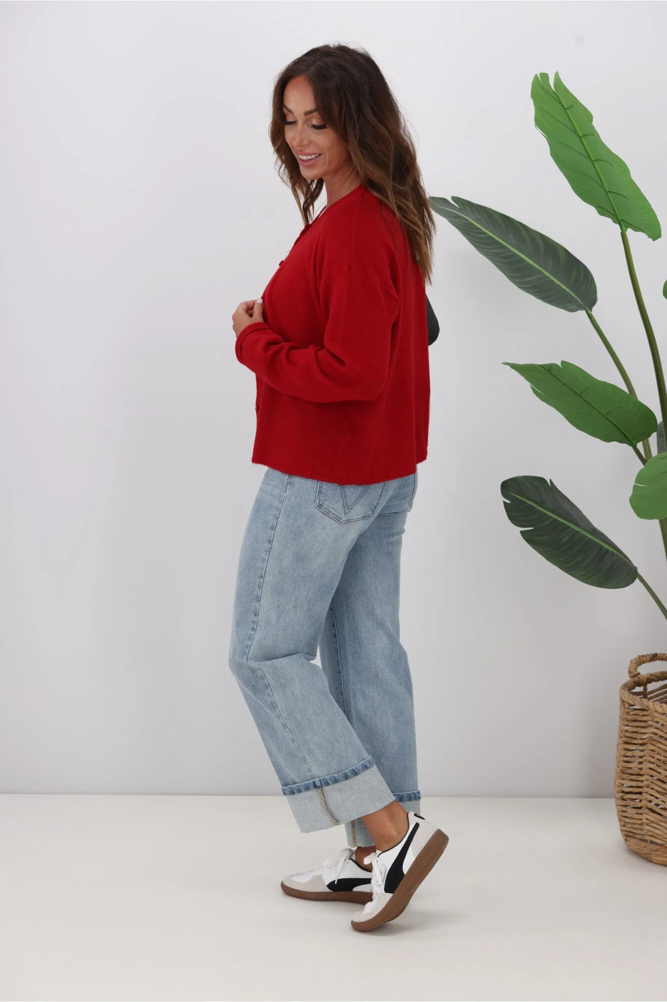 Gloss The Label Francesca Cardigan Red