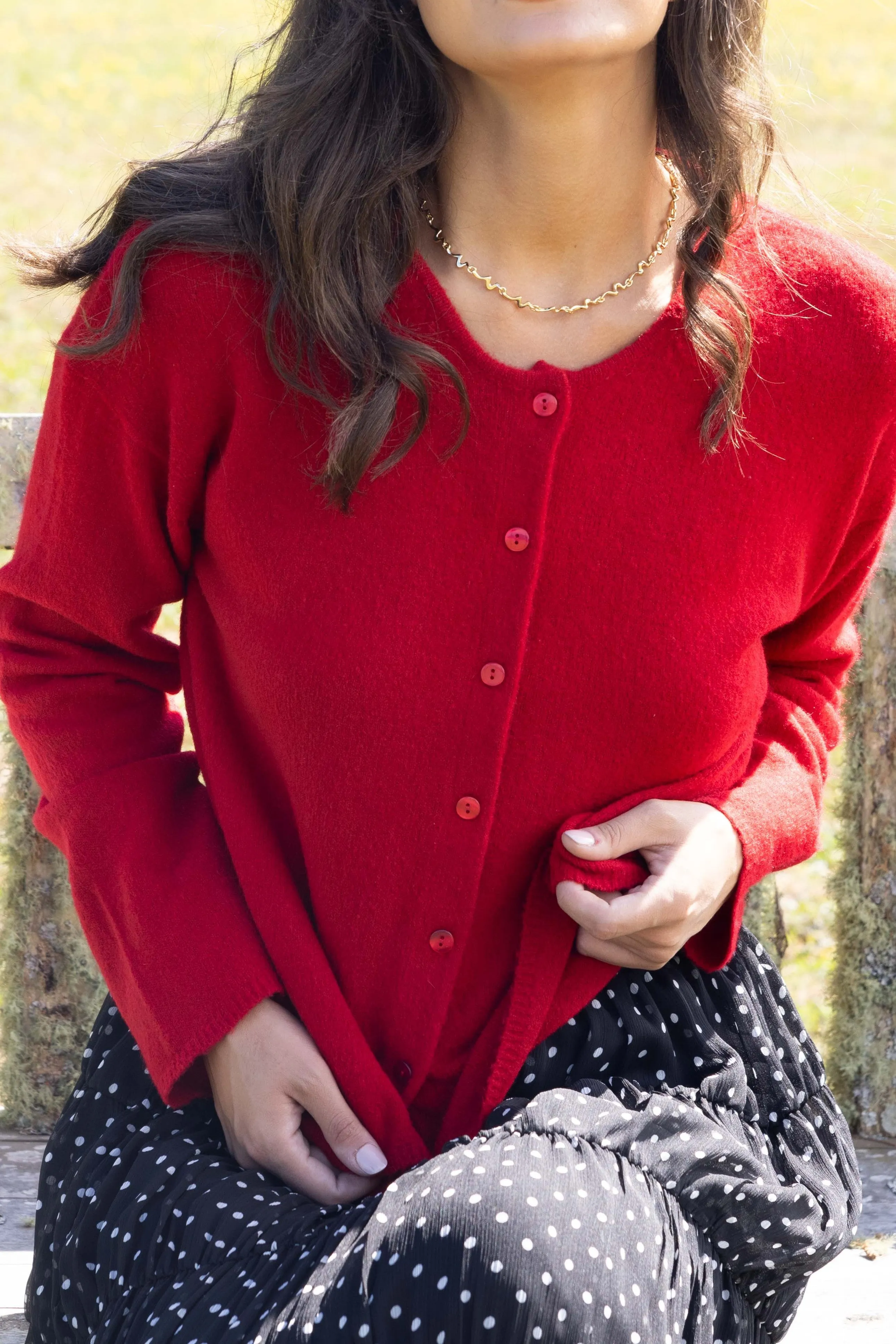 Gloss The Label Francesca Cardigan Red