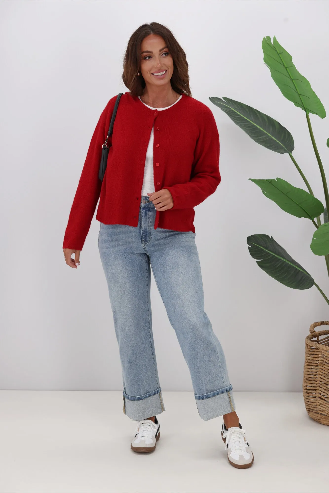 Gloss The Label Francesca Cardigan Red