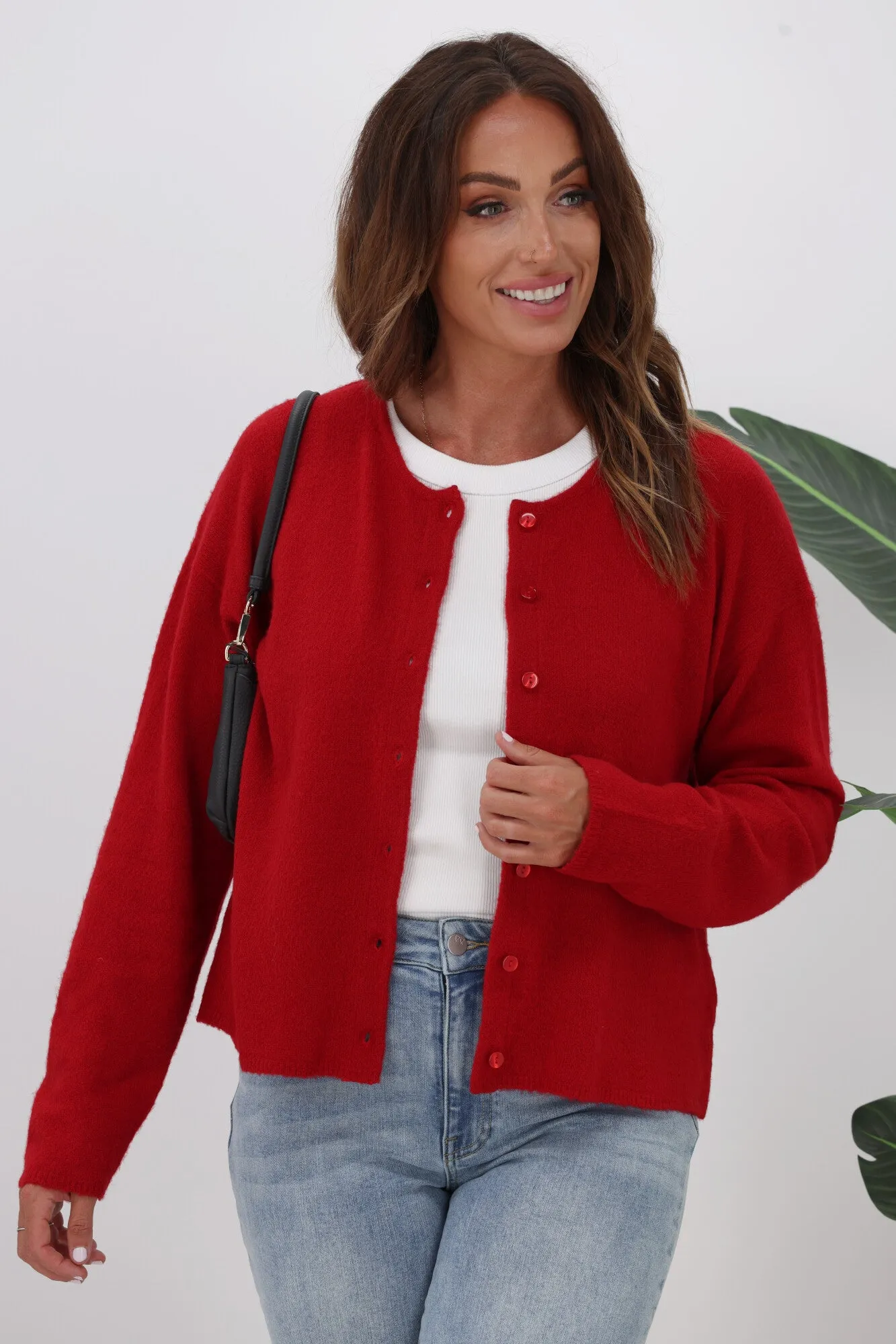 Gloss The Label Francesca Cardigan Red