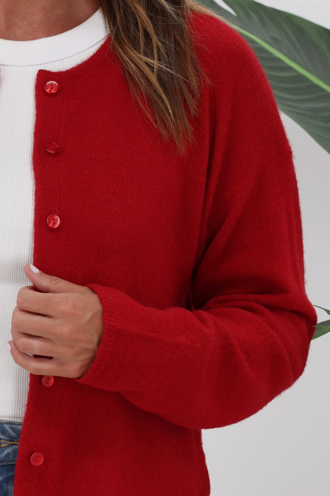 Gloss The Label Francesca Cardigan Red