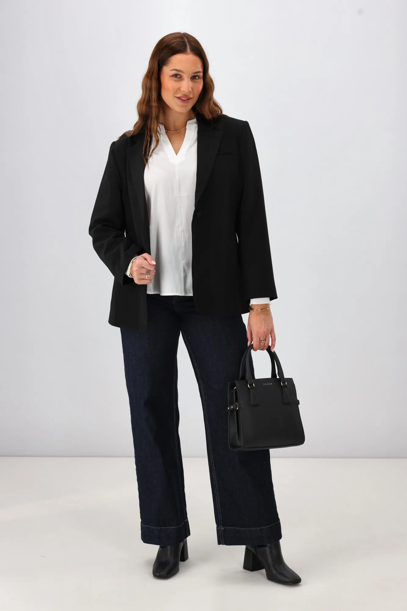 Gloss the Label Sattva Shirred Detail Blouse Natural