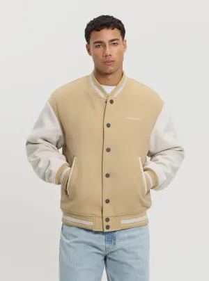 GUESS Jeans Beige Bomber Jacket