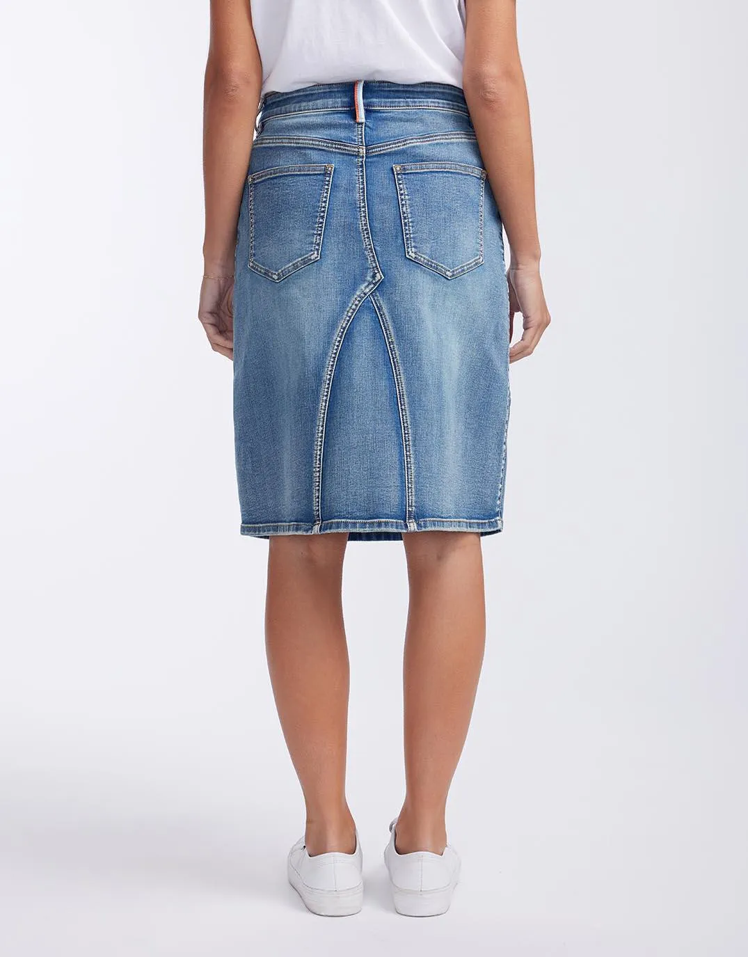 Harper Denim Skirt - Mid Wash