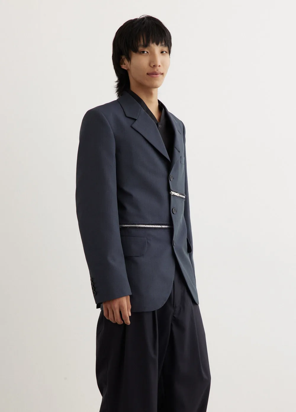 Herringbone Horizontal Zip Jacket