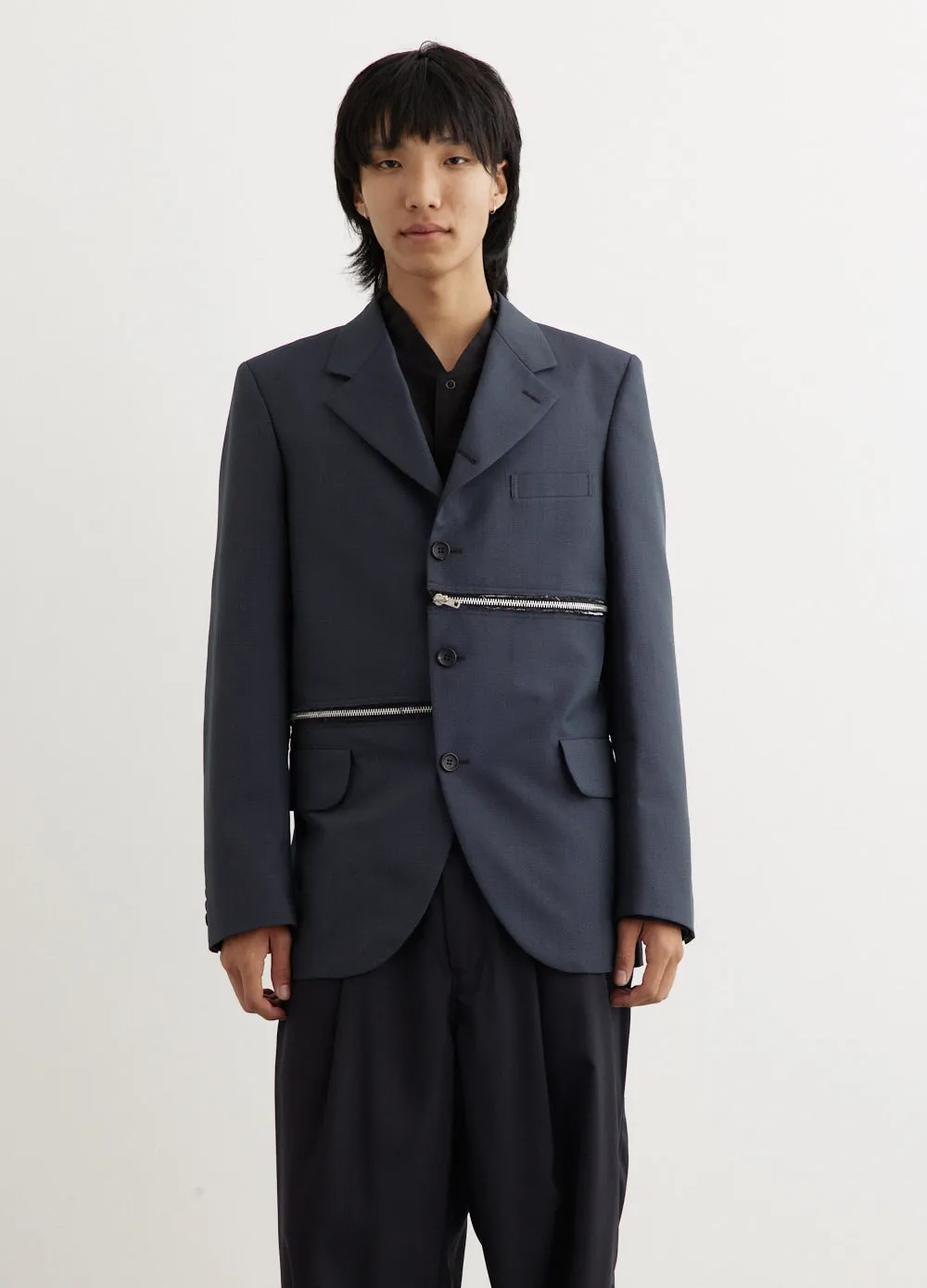 Herringbone Horizontal Zip Jacket