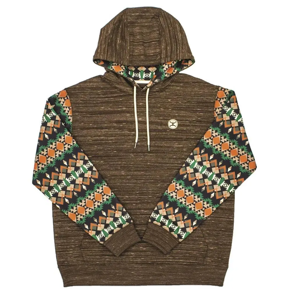 HOOey Summit (Brown/Aztec) - Mens Hoodie Sweatshirt