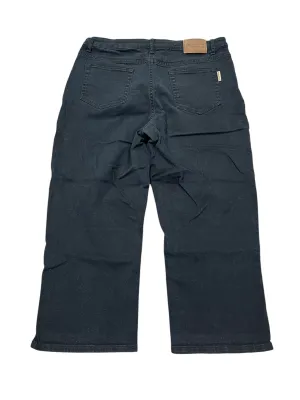 Jeans Cropped By Coldwater Creek In Black Denim, Size:14