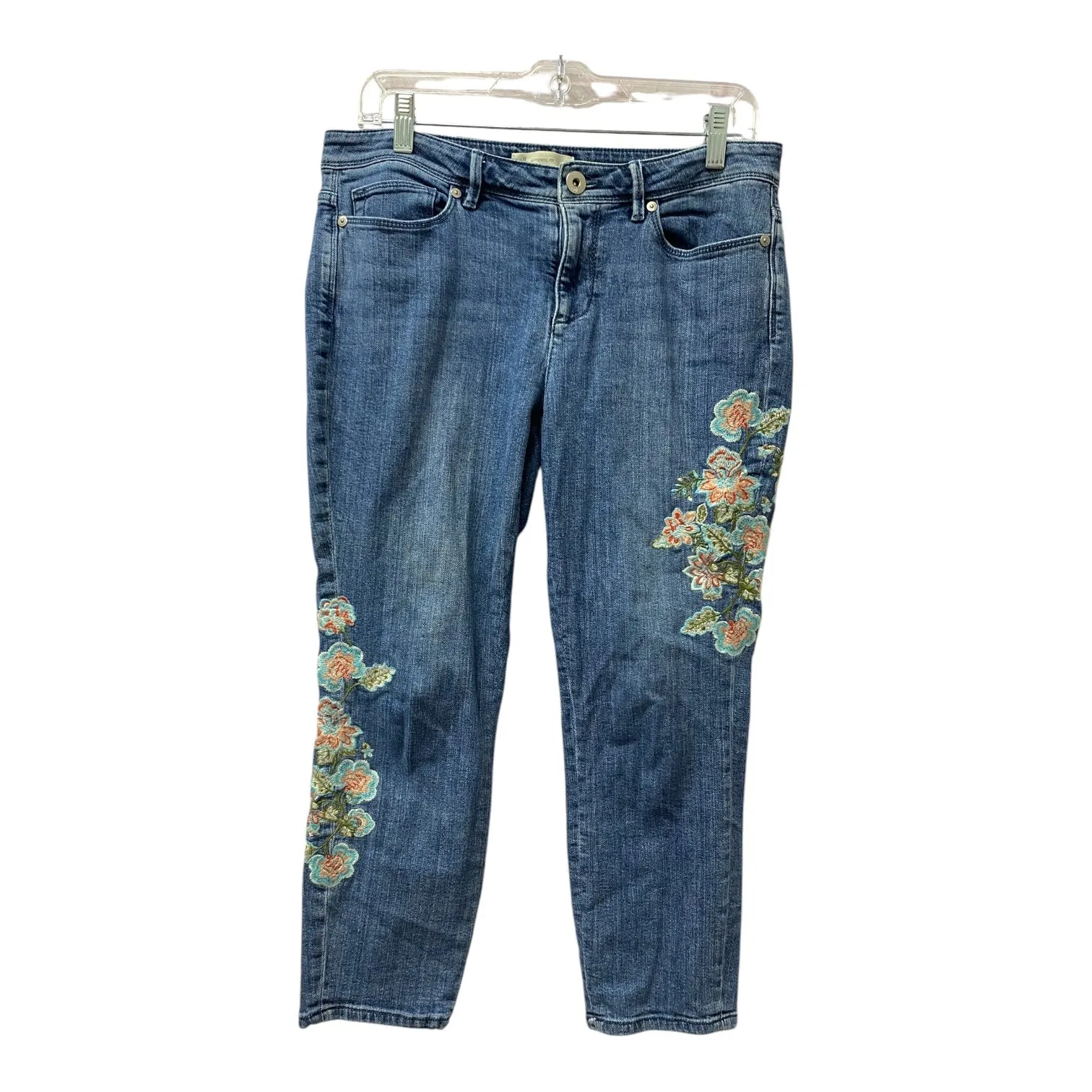 Jeans Cropped By J. Jill In Blue Denim, Size:8