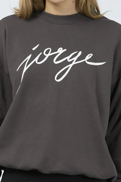 Jorge Script Crew Washed Black