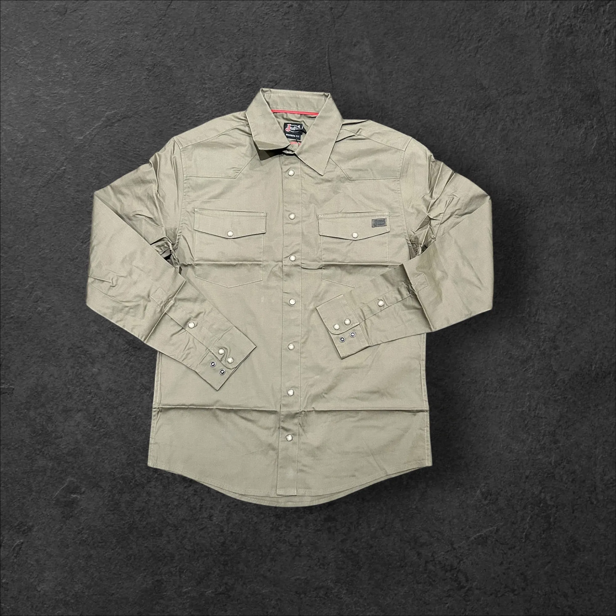 Justin Brands Shirt in Gunner Green J-1548