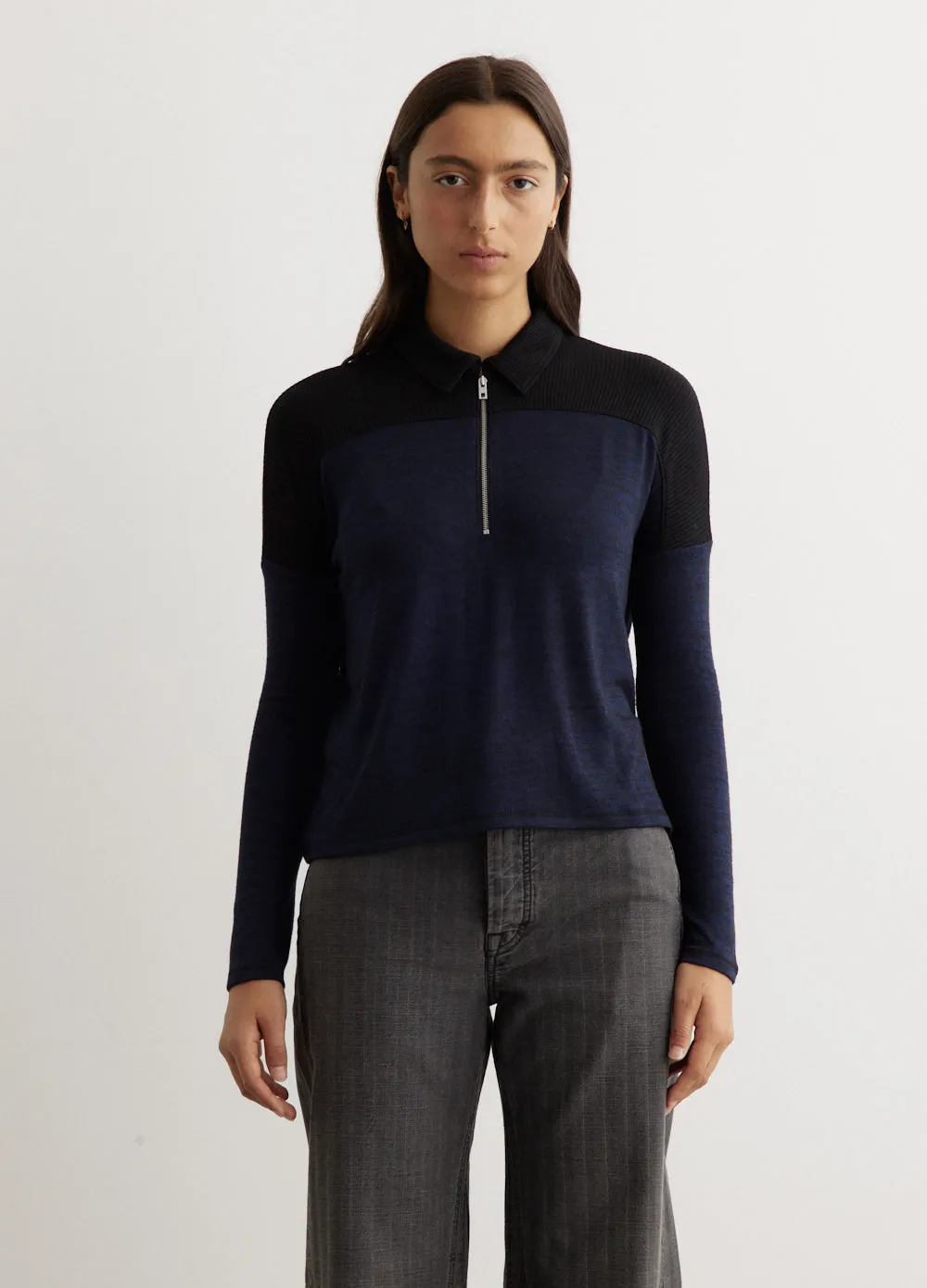 Knit Zip Polo