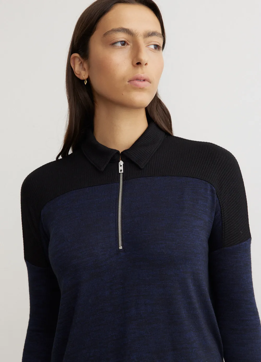 Knit Zip Polo