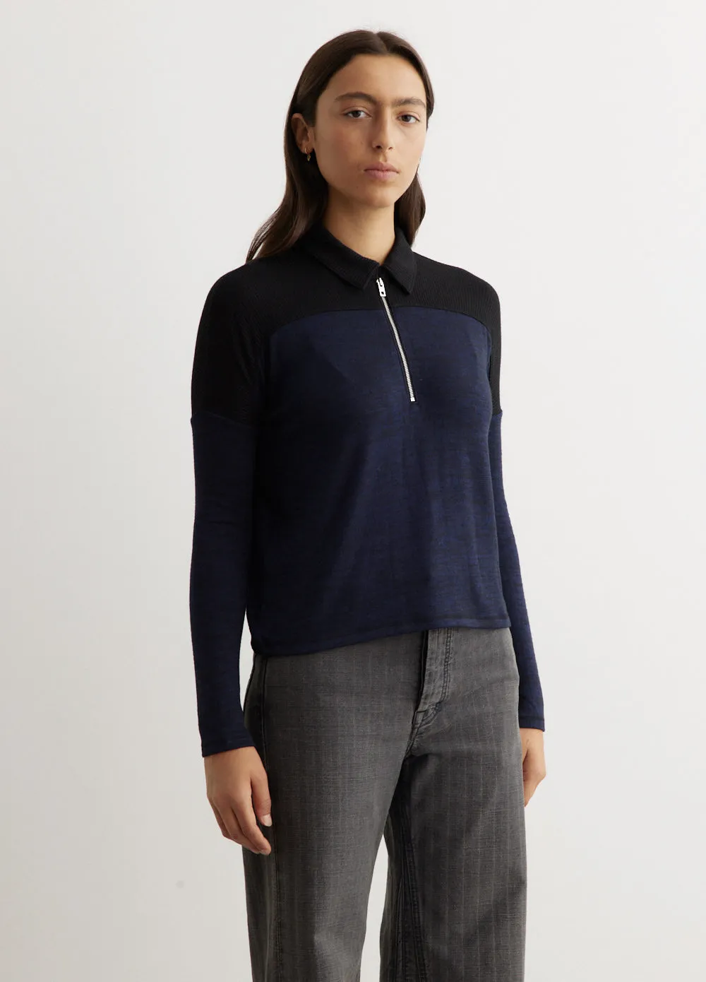 Knit Zip Polo