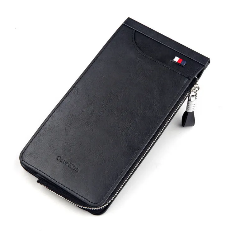 Korean Retro Large-Capacity Double Zipper Multi-Function Card Holder