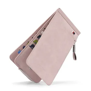 Korean Retro Large-Capacity Double Zipper Multi-Function Card Holder