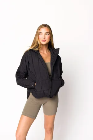 Layla Puffer Jacket in Black
