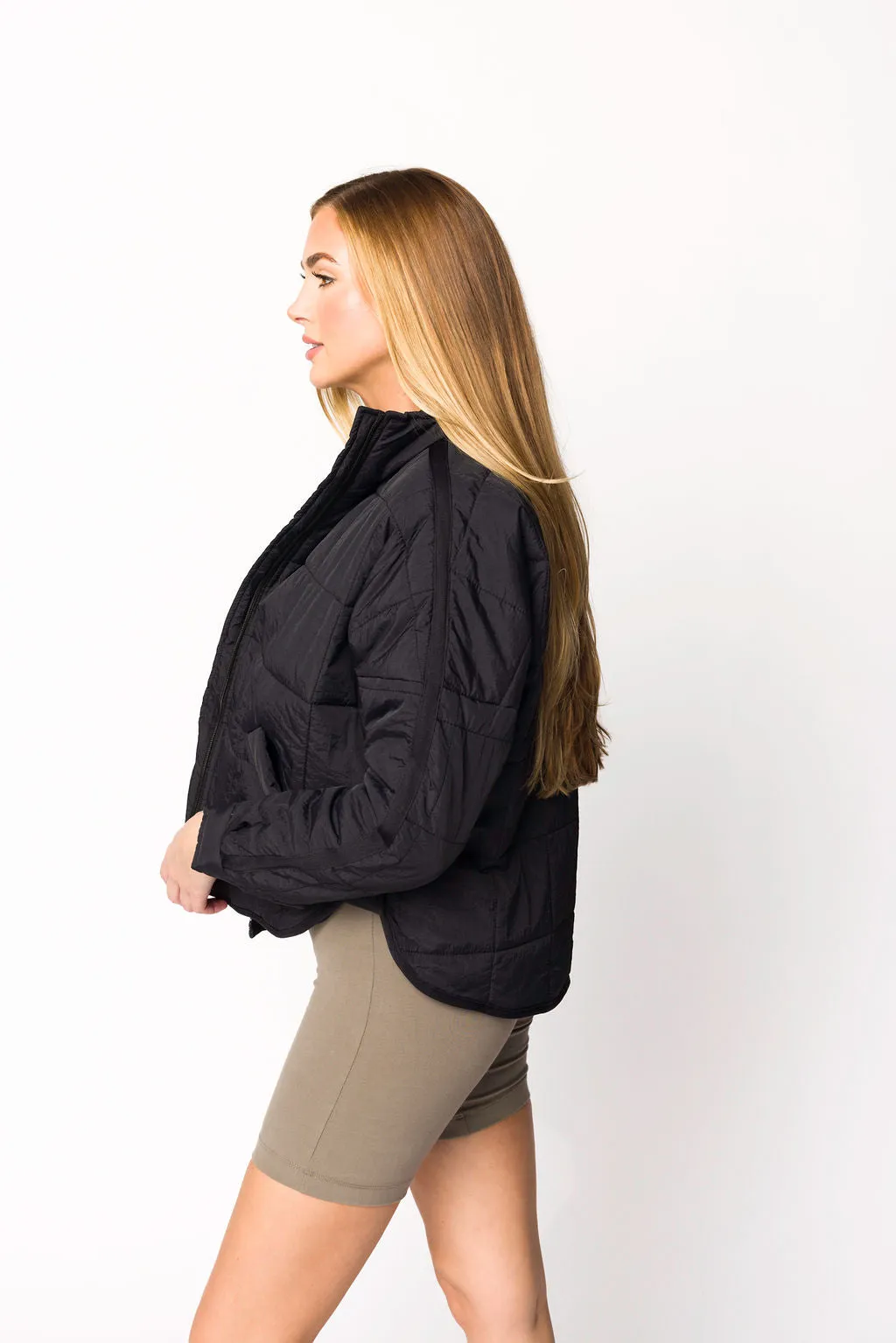 Layla Puffer Jacket in Black