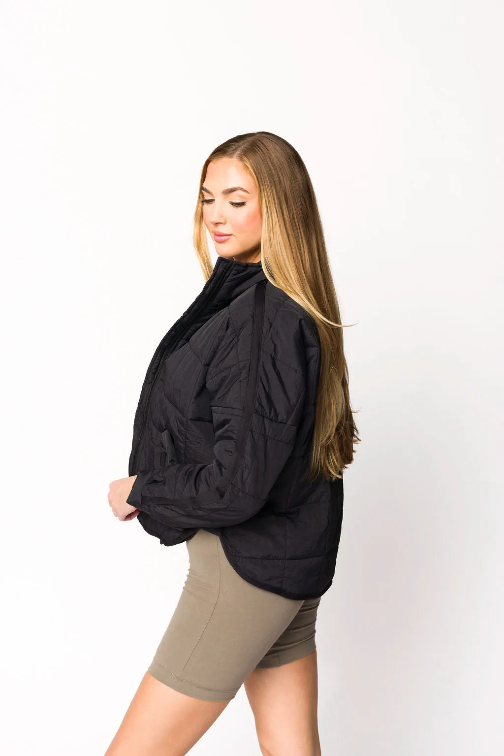 Layla Puffer Jacket in Black