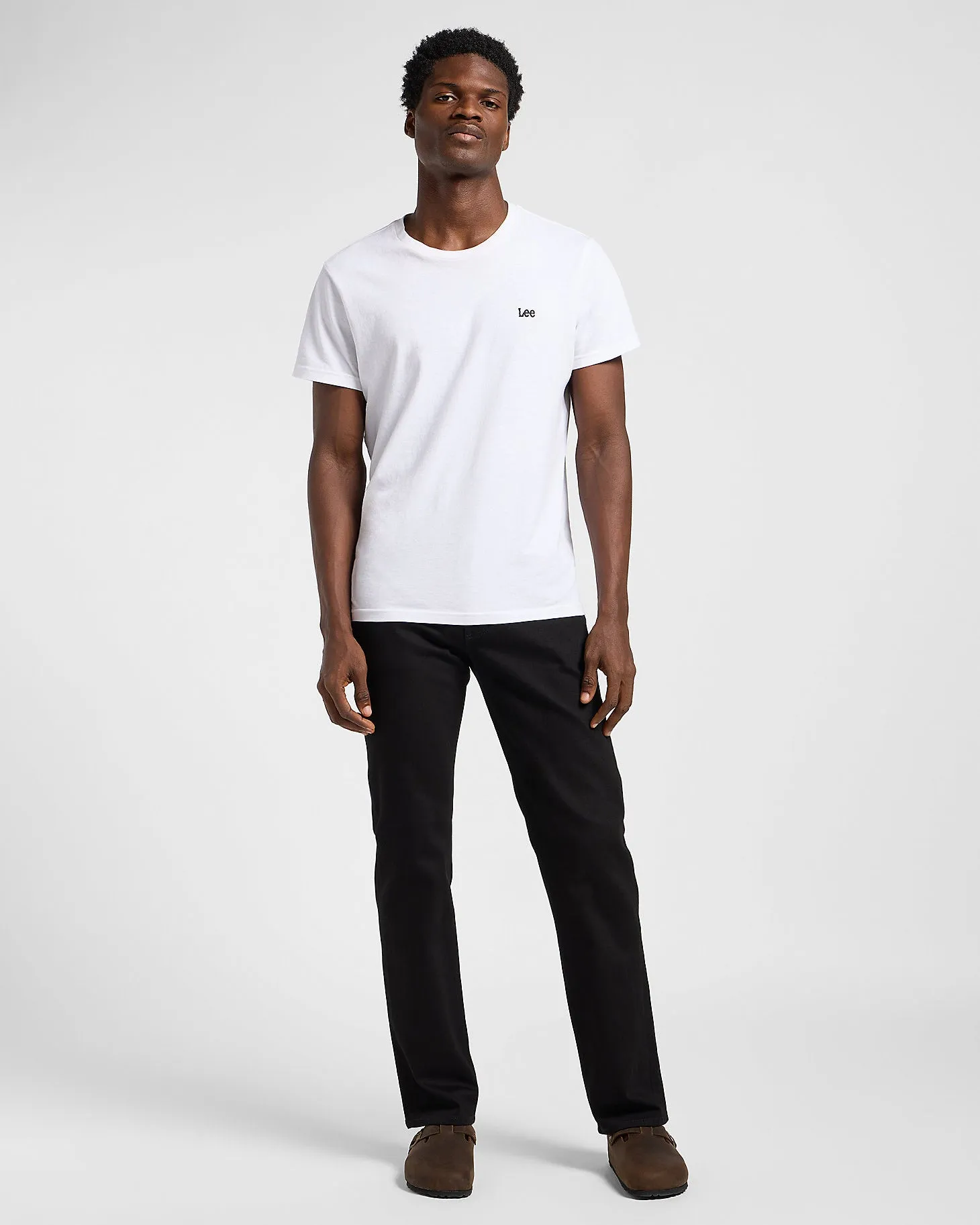 Lee West Relaxed Straight Mens Jeans - Clean Black