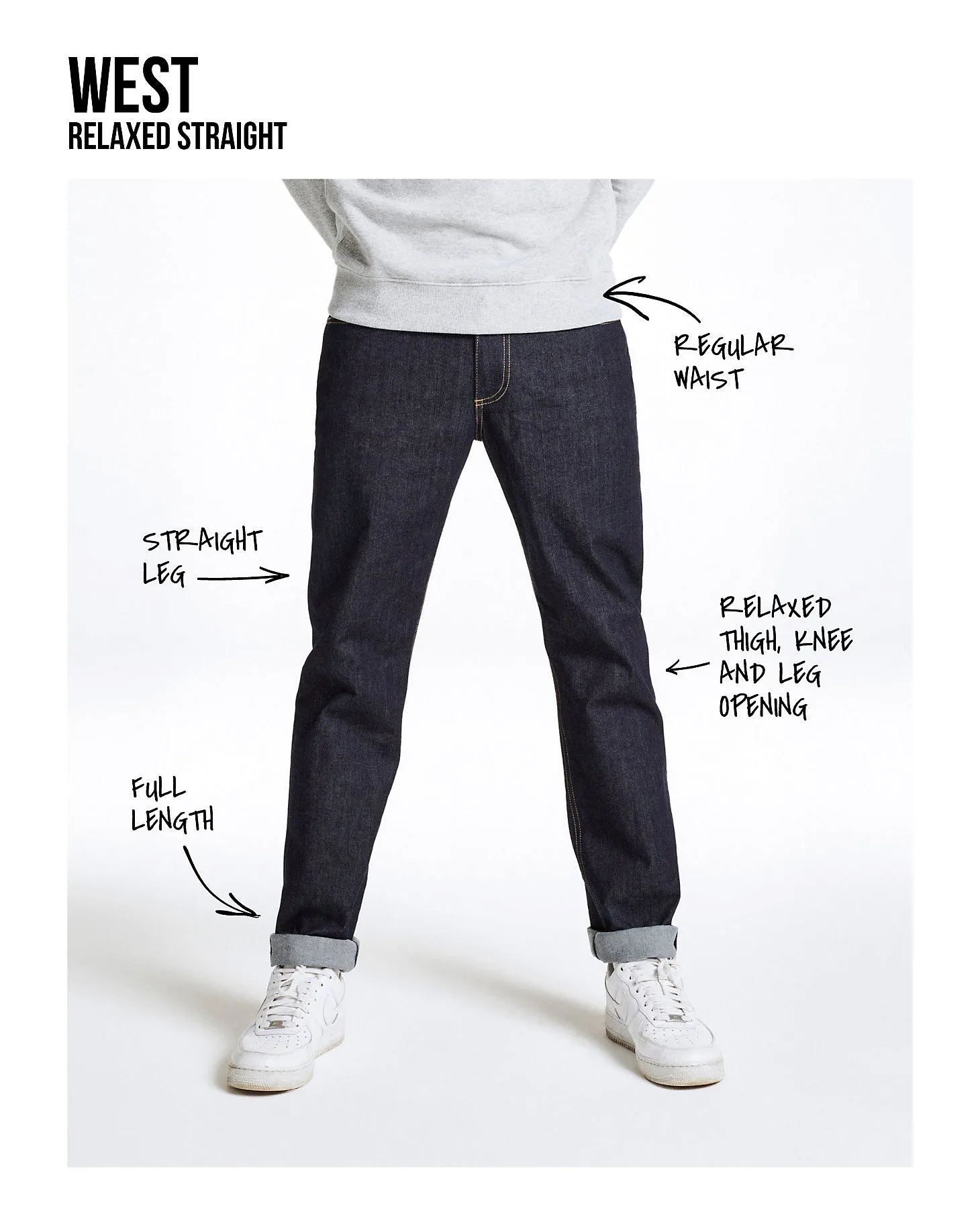 Lee West Relaxed Straight Mens Jeans - Clean Black