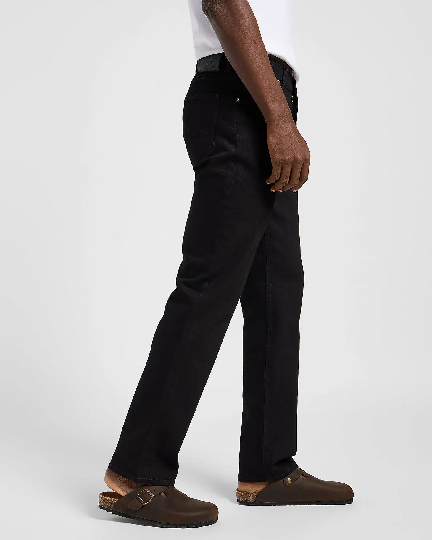 Lee West Relaxed Straight Mens Jeans - Clean Black