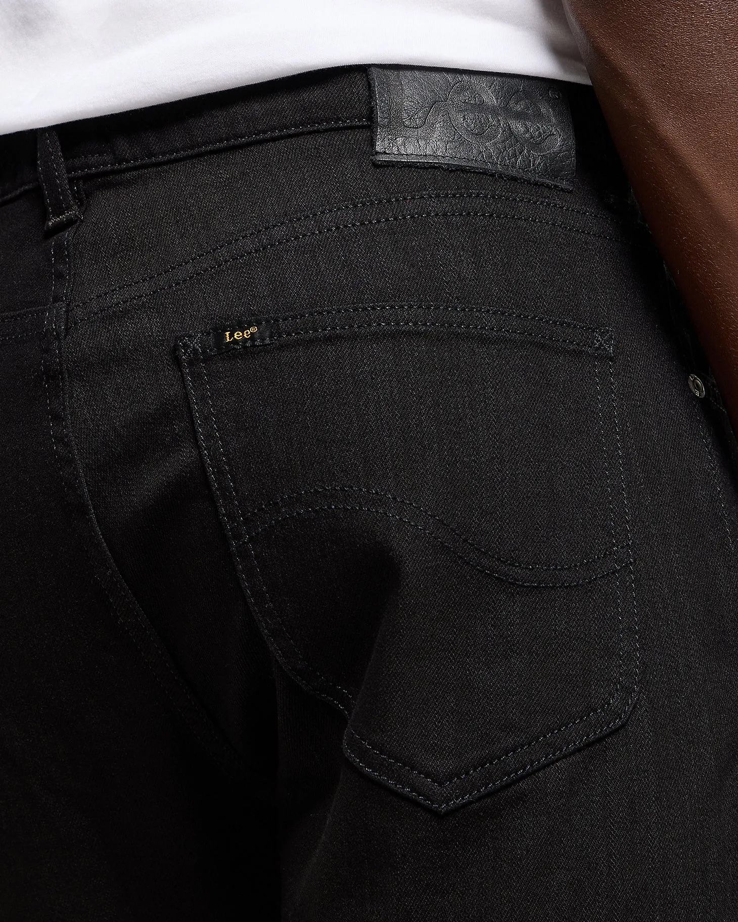 Lee West Relaxed Straight Mens Jeans - Clean Black