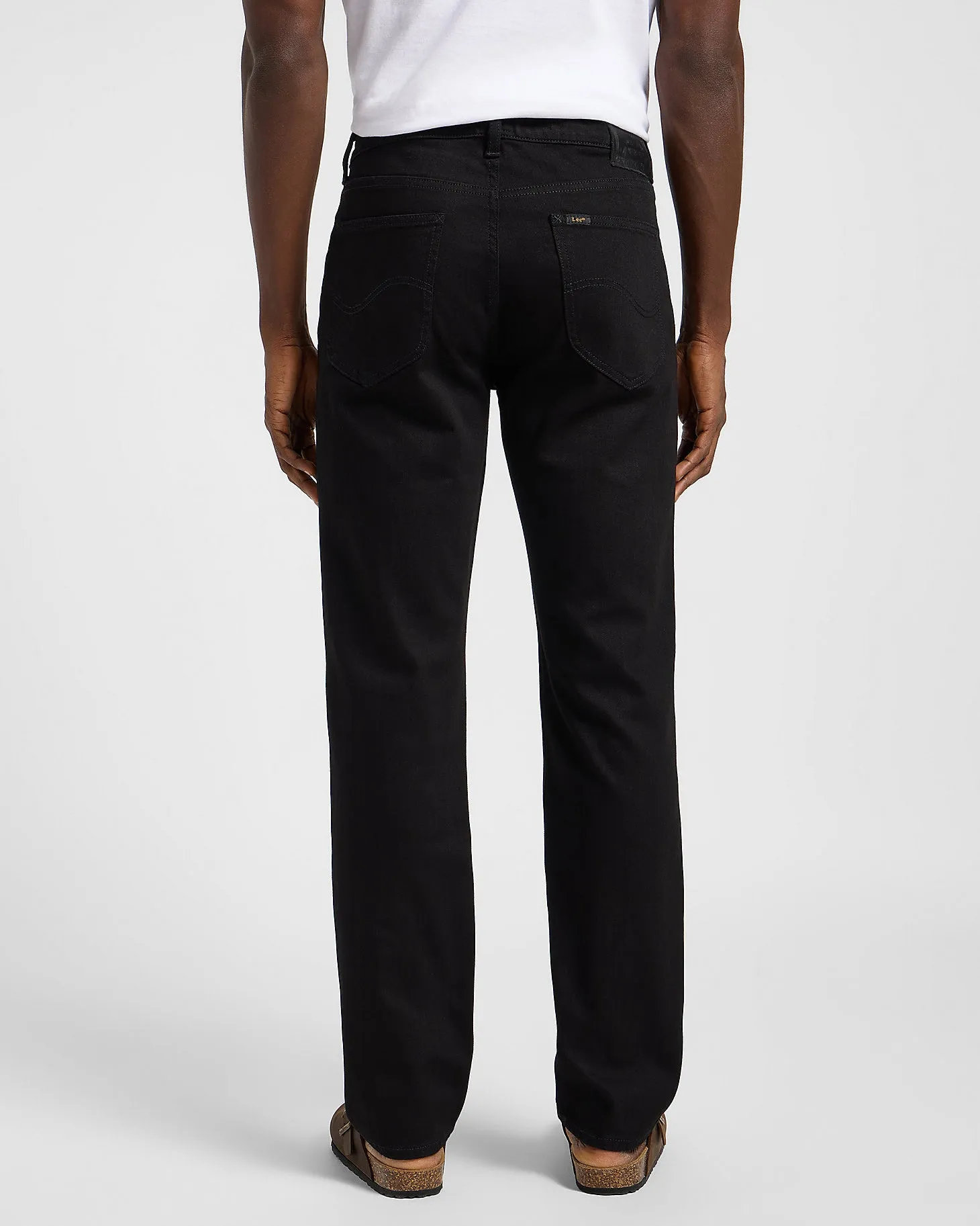 Lee West Relaxed Straight Mens Jeans - Clean Black