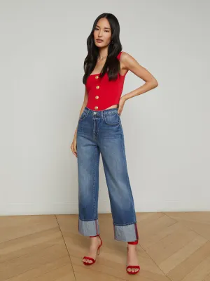 Leighton Cropped Cuffed Jean