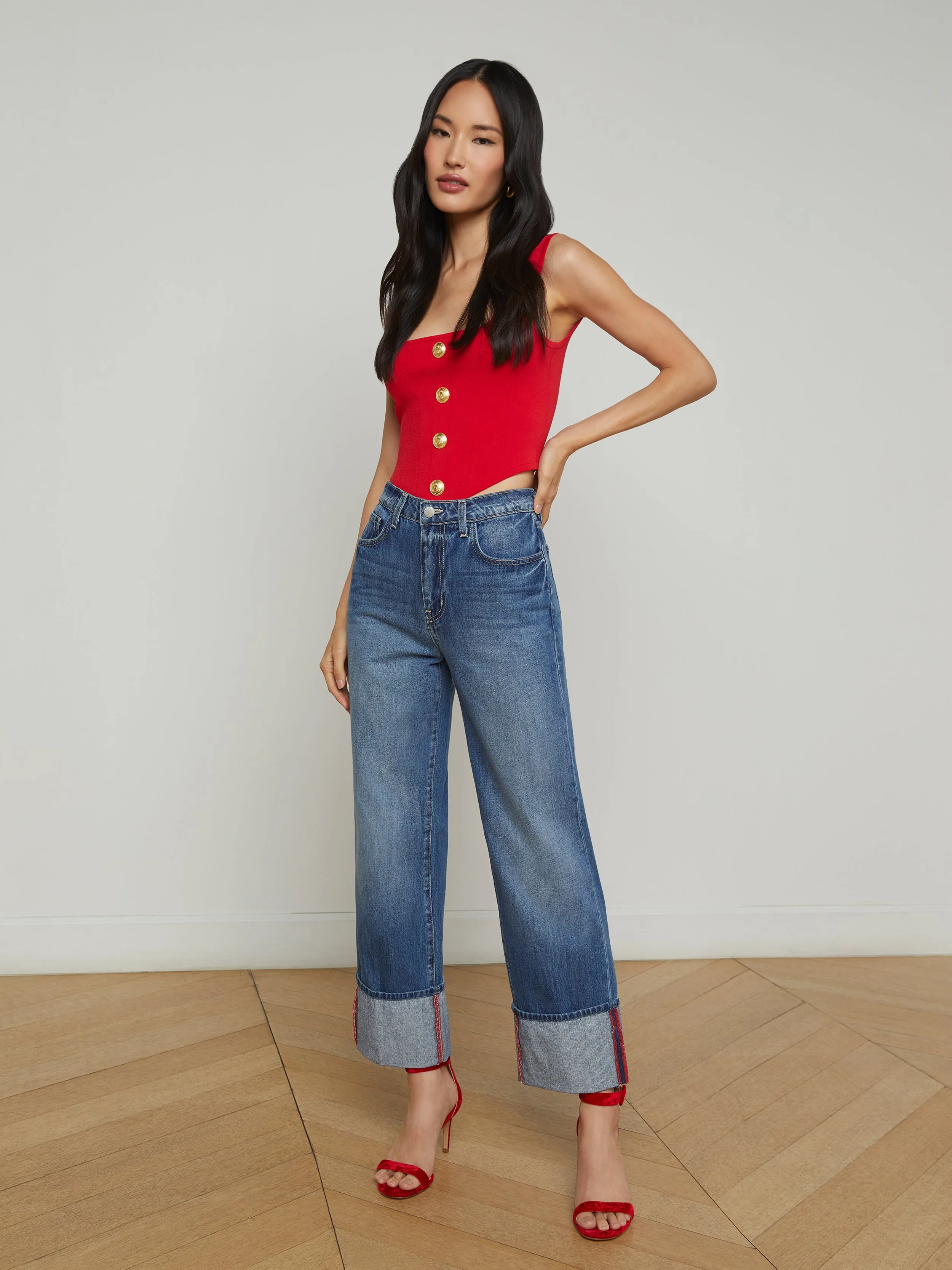 Leighton Cropped Cuffed Jean