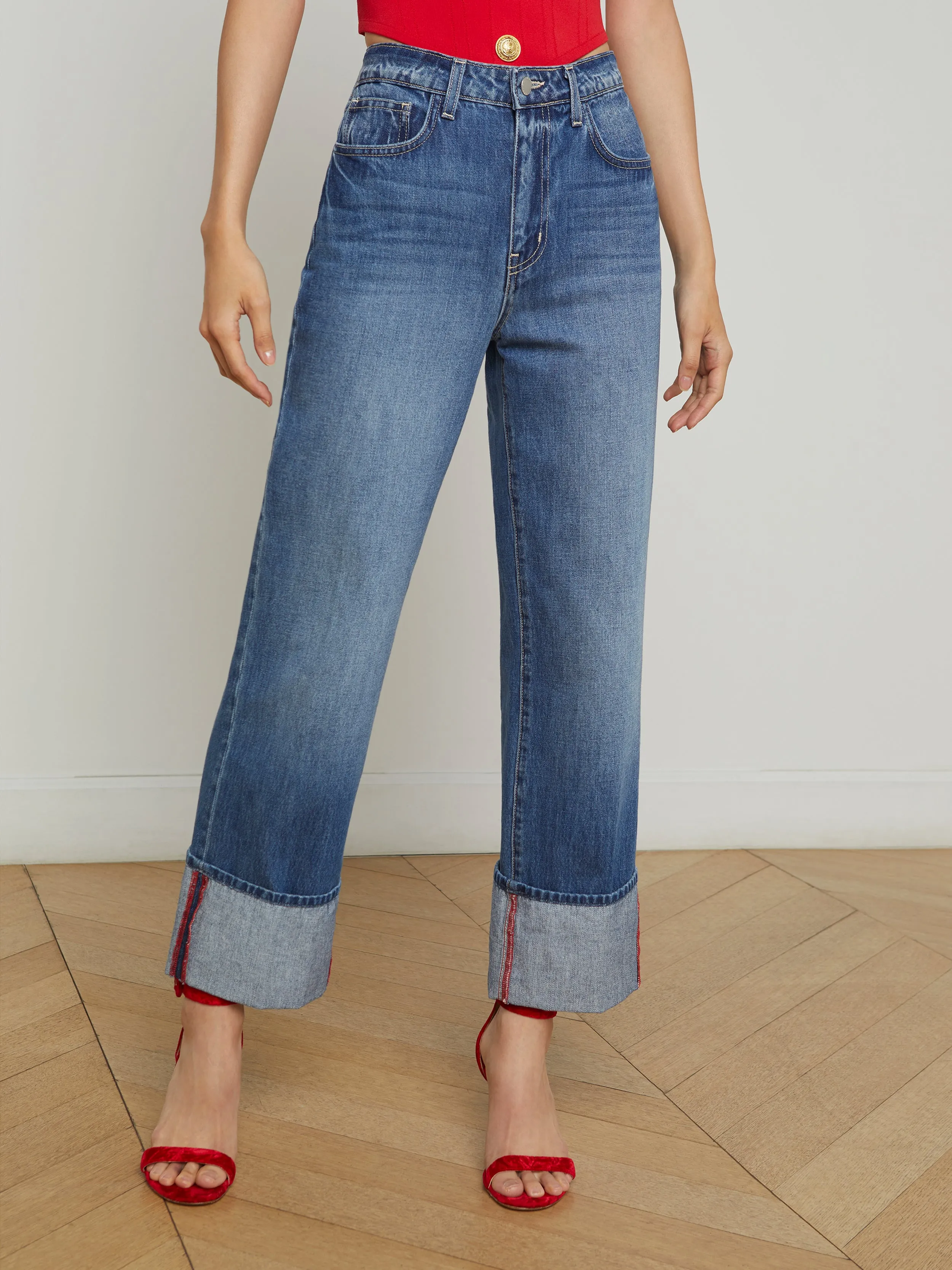 Leighton Cropped Cuffed Jean