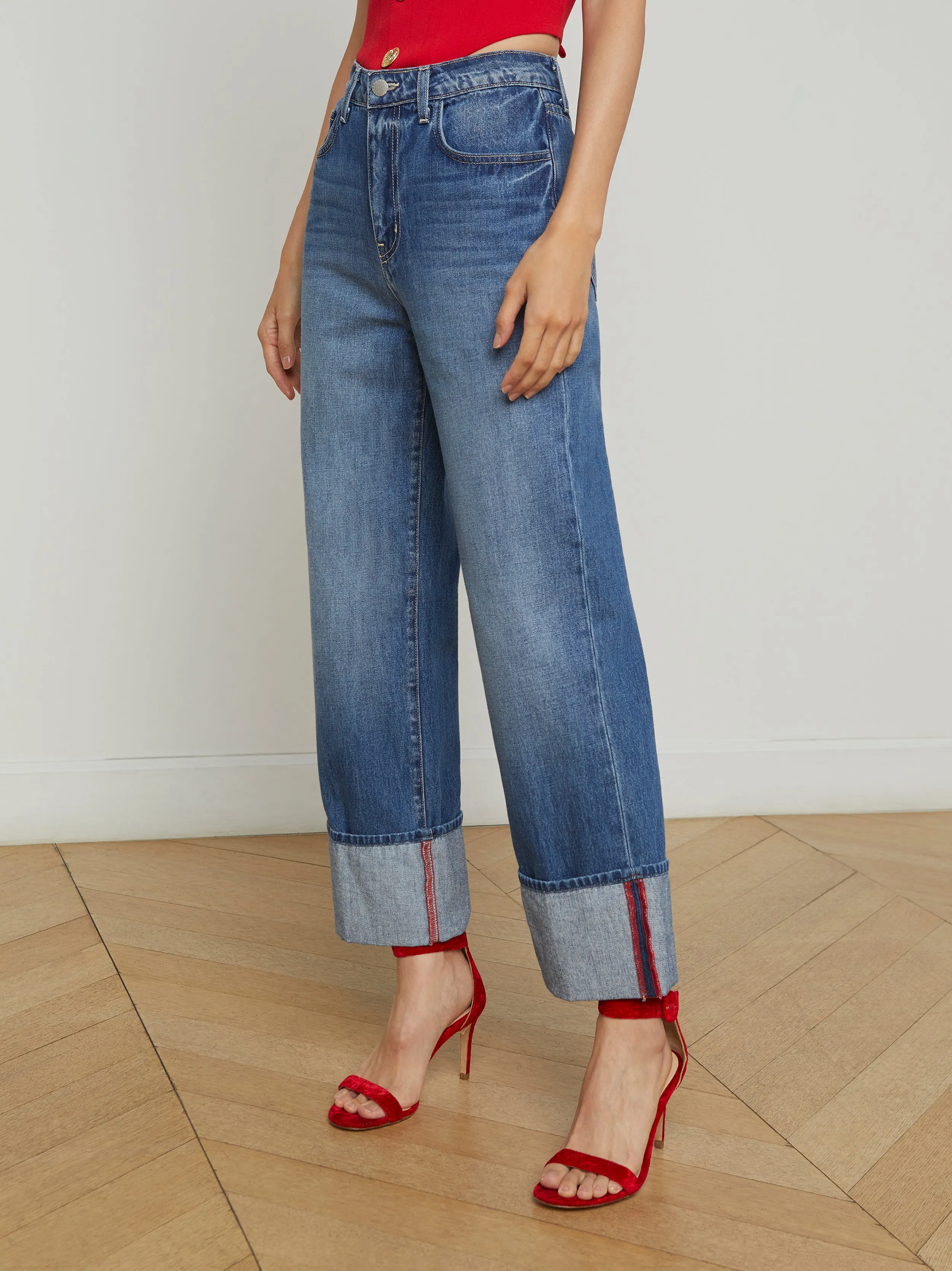 Leighton Cropped Cuffed Jean