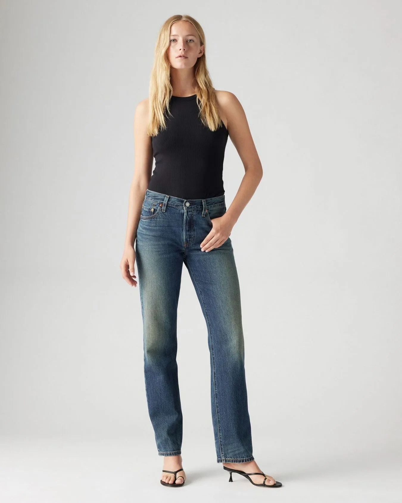 Levi's® Womens 501 90's Lightweight Relaxed Straight Fit Jeans - Bless The Rain