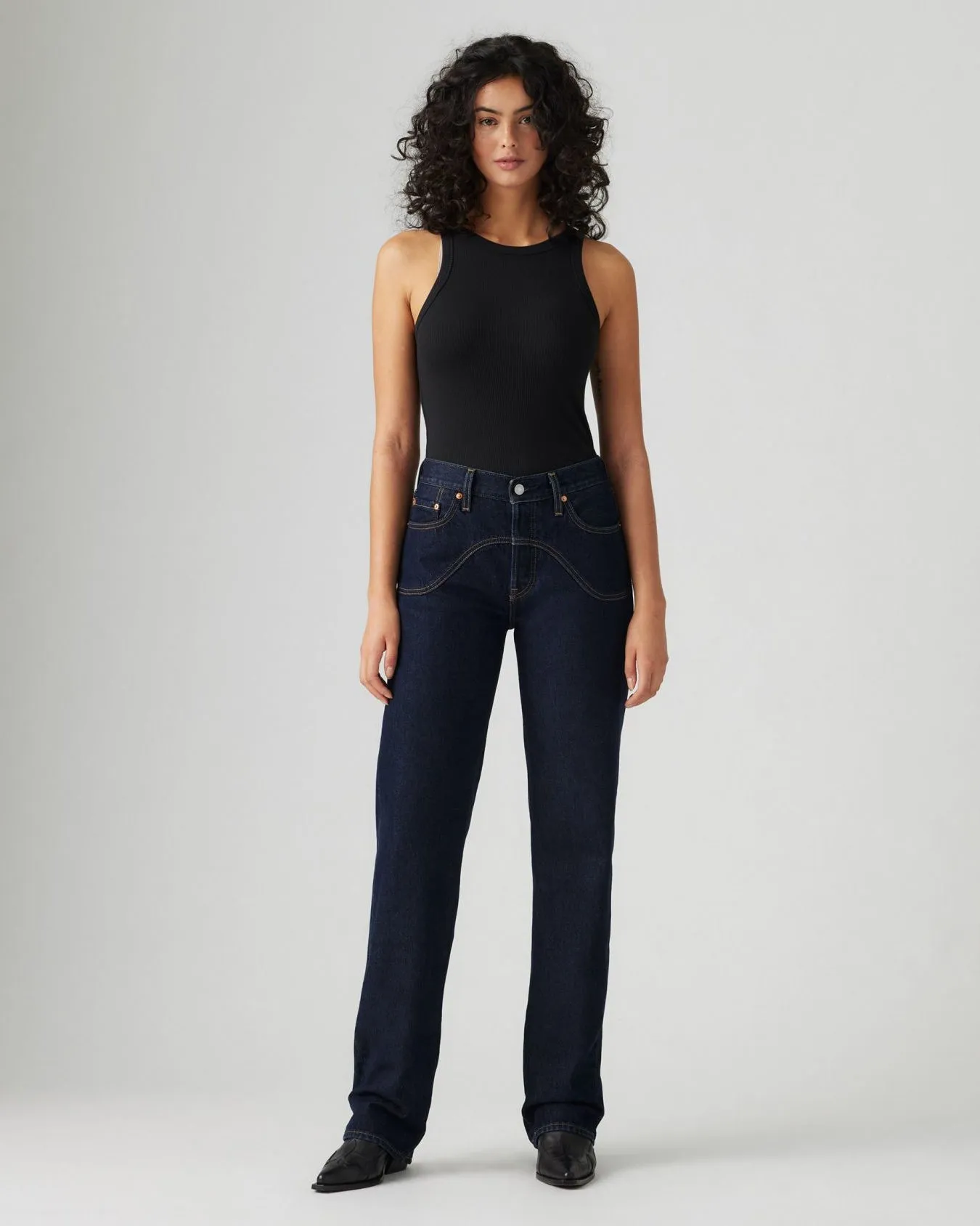 Levi's® Womens 501 90's Western Relaxed Straight Fit Jeans - Deep Breath
