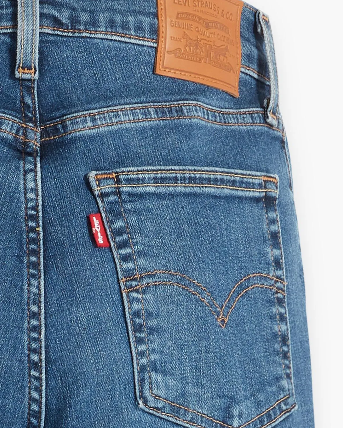 Levi's® Womens 724 High Rise Straight Leg Jeans - Blue Wave Mid