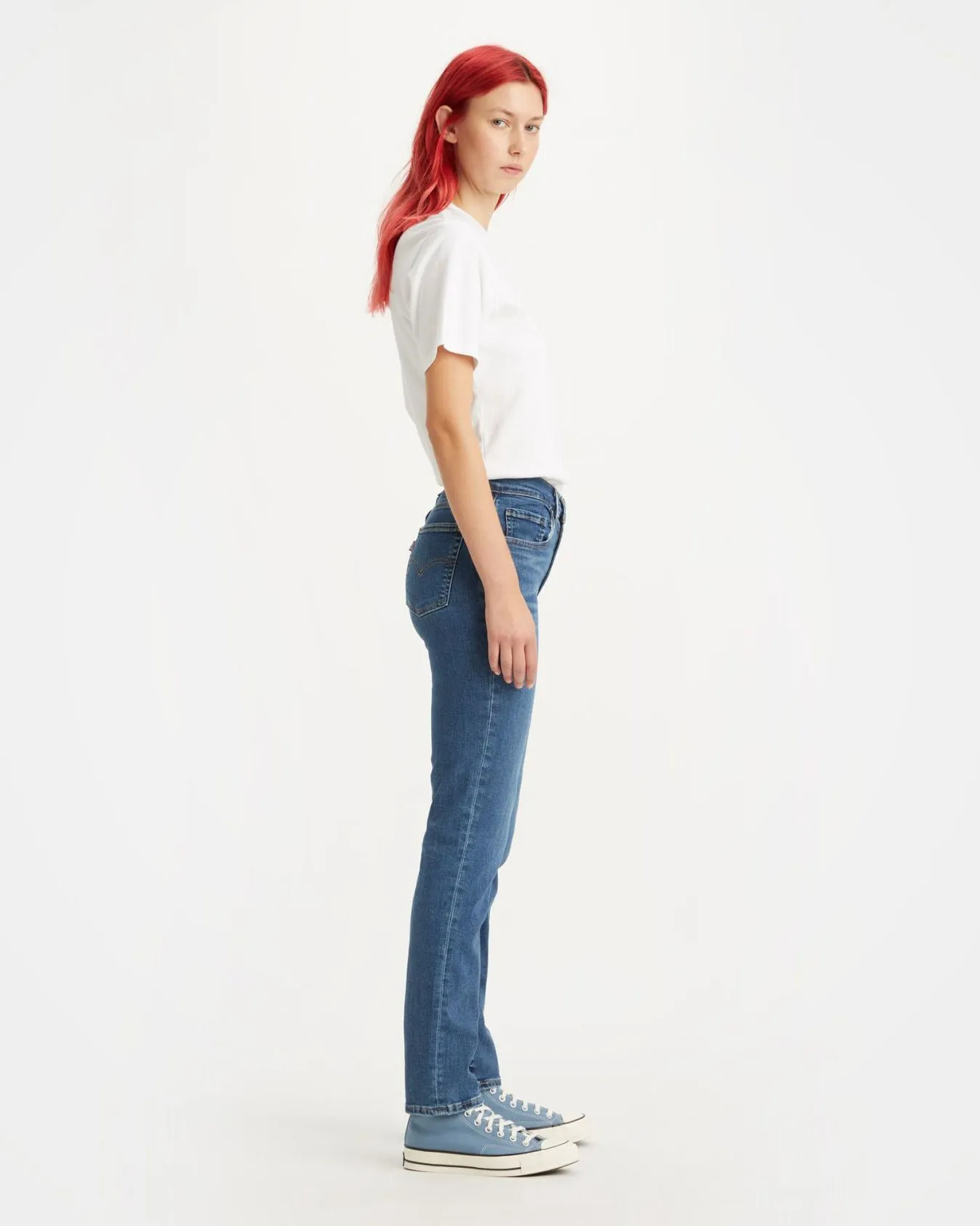 Levi's® Womens 724 High Rise Straight Leg Jeans - Blue Wave Mid