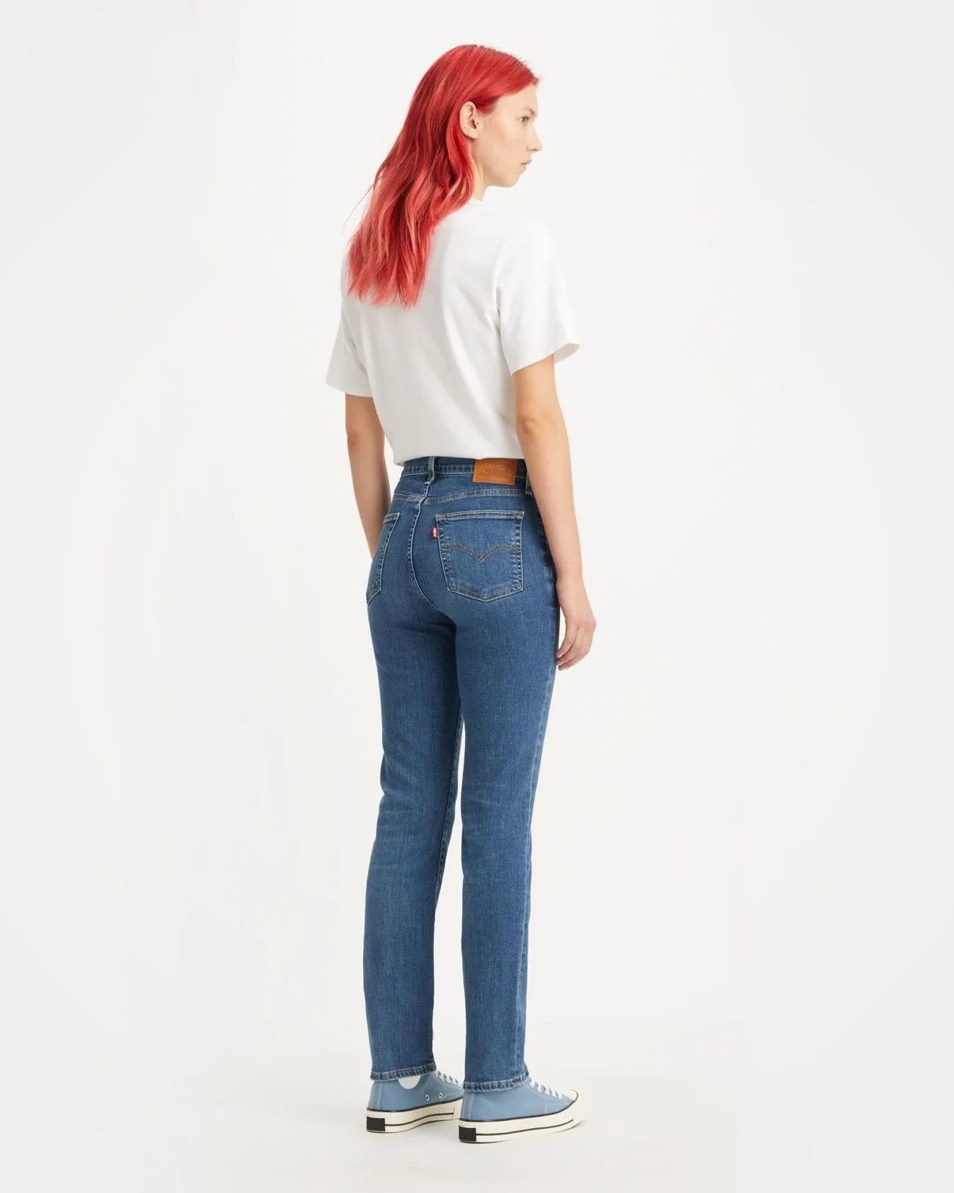 Levi's® Womens 724 High Rise Straight Leg Jeans - Blue Wave Mid
