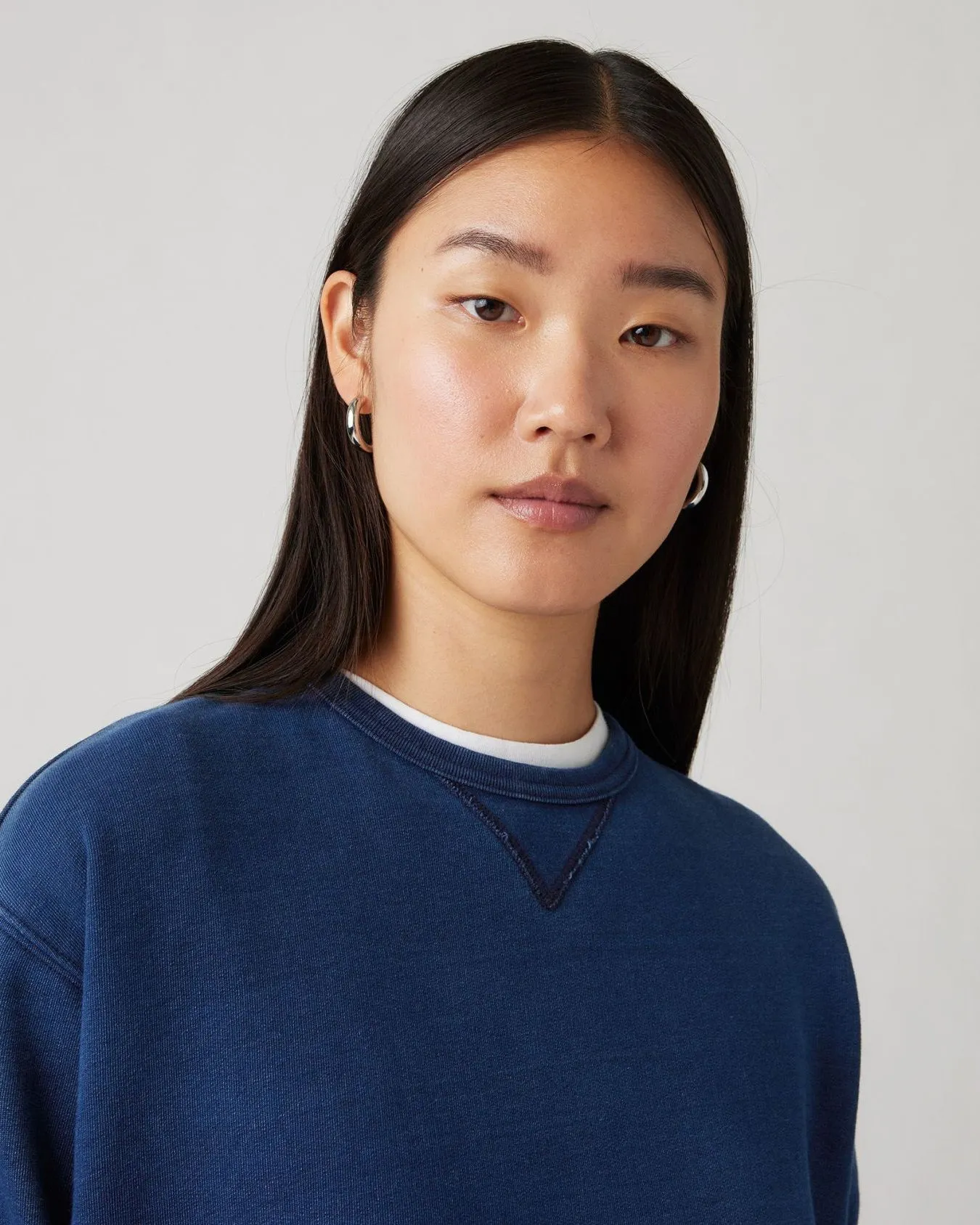 Levi's® Womens Heritage Crewneck Sweat - Medium Indigo