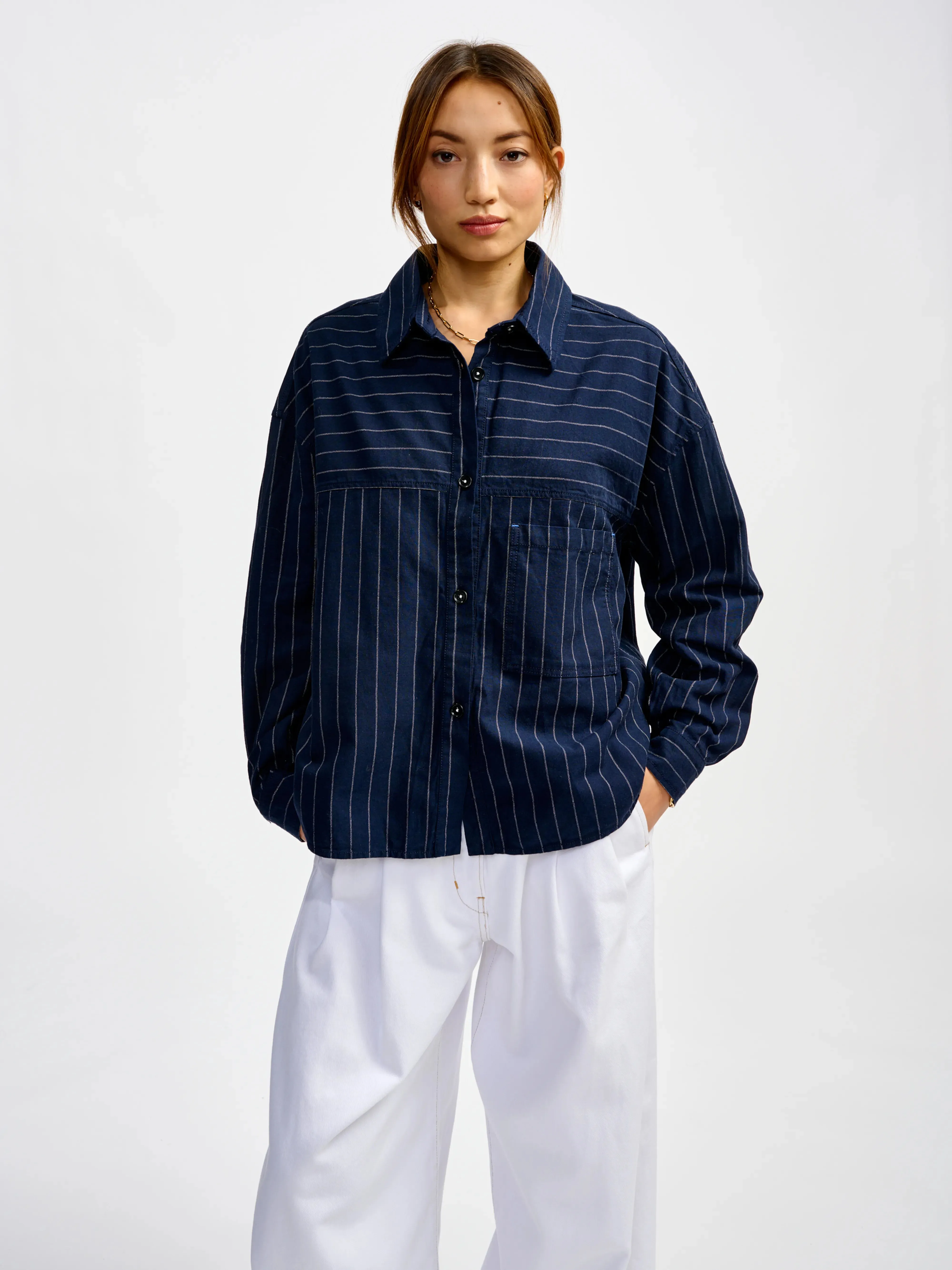 link overshirt (241 / W / STRIPE A)