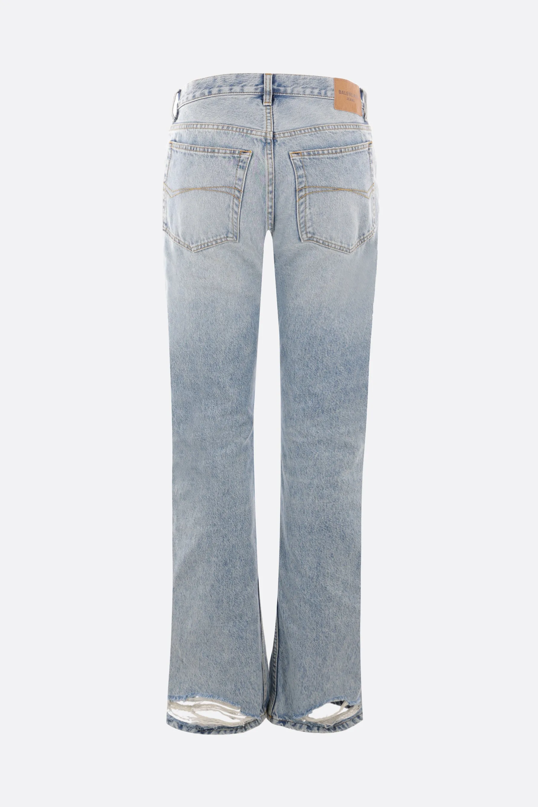 low-waist straight jeans in organic Japanese twill