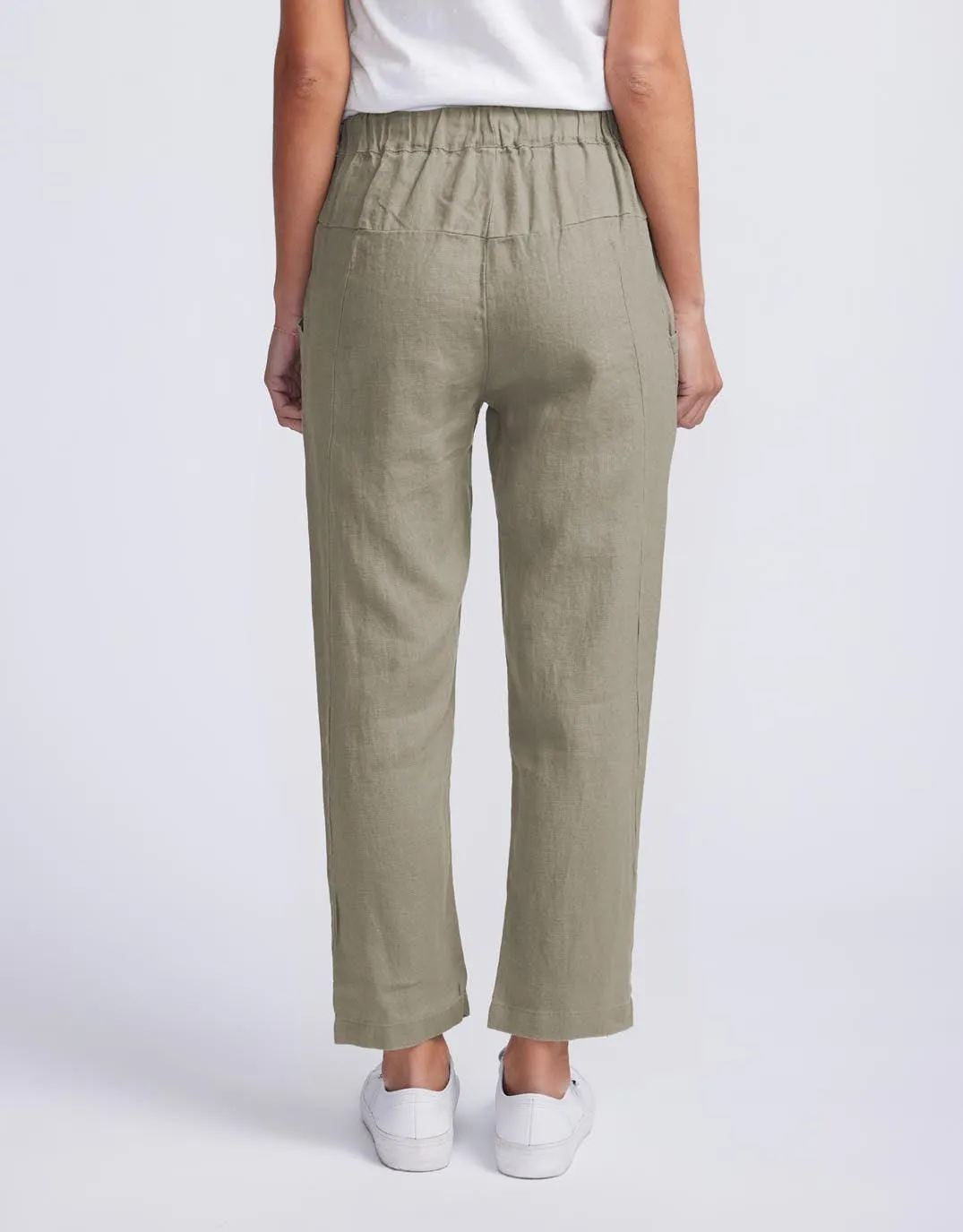 Luxe Linen Pants - Khaki
