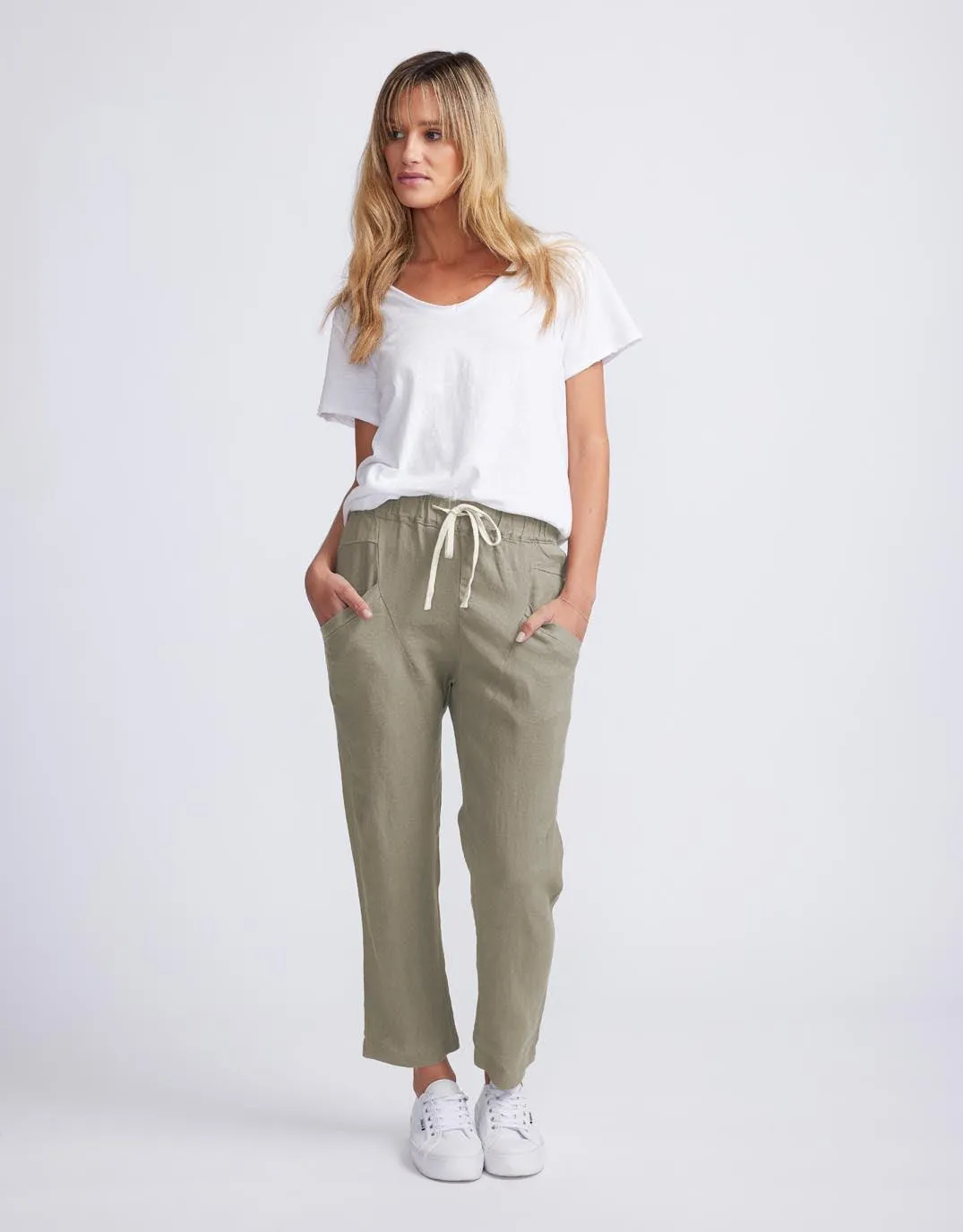 Luxe Linen Pants - Khaki